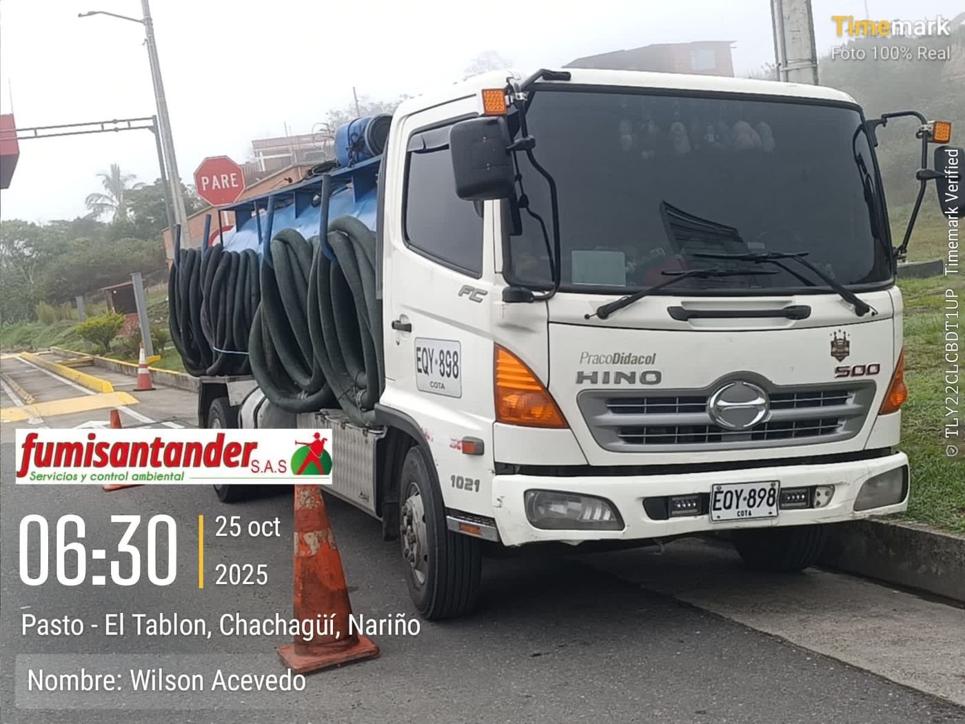 Vehículo de succión HINO de Fumisantander en Santander